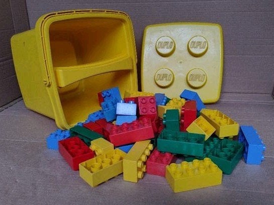Gele Lego Duplo emmer vol met losse Duplo, Kinderen en Baby's, Speelgoed | Duplo en Lego, Ophalen of Verzenden, Zo goed als nieuw