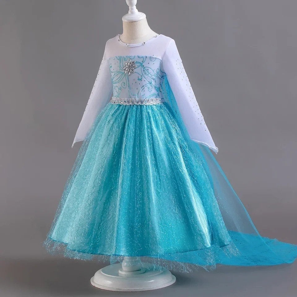 Elsa jurk Frozen Glitter, Kinderen en Baby's, Ophalen of Verzenden, Nieuw, 110 t/m 116, Meisje