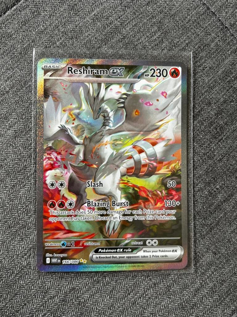 Reshiram ex - Near Mint, Ophalen of Verzenden, Nieuw, Losse kaart, Foil