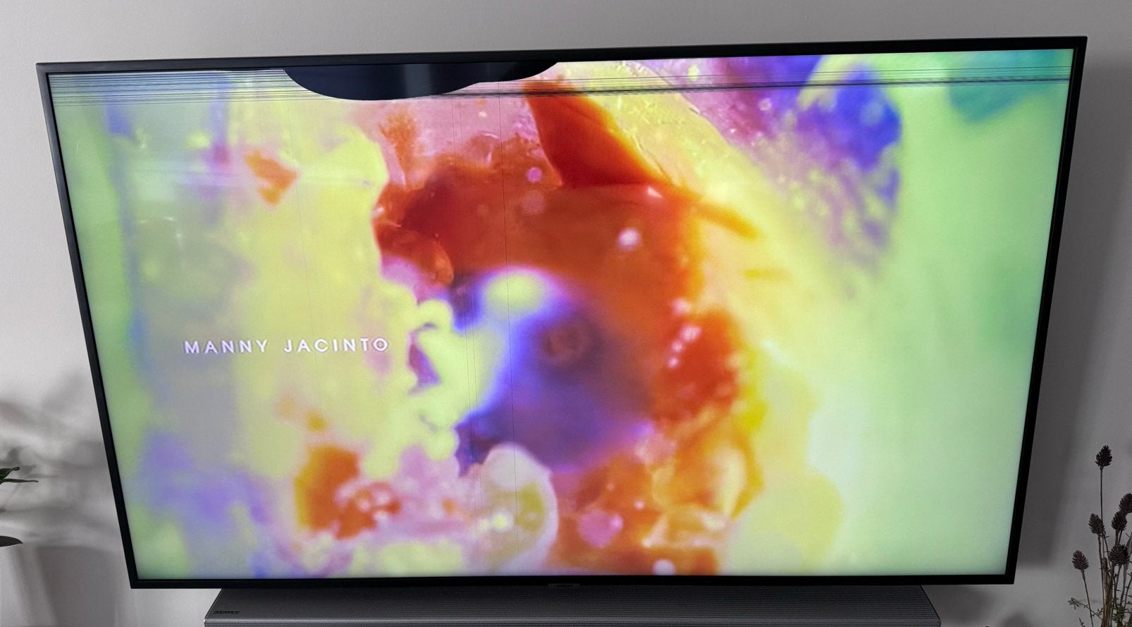 Samsung 55’ tv met zwart vlak op display(!), Ophalen, 50 Hz, Samsung, 100 cm of meer