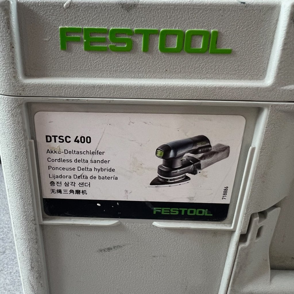 Festool DTSC 400 schuurmachine op accu | koffer | 409081, Doe-het-zelf en Verbouw, Gereedschap | Schuurmachines, Ophalen of Verzenden