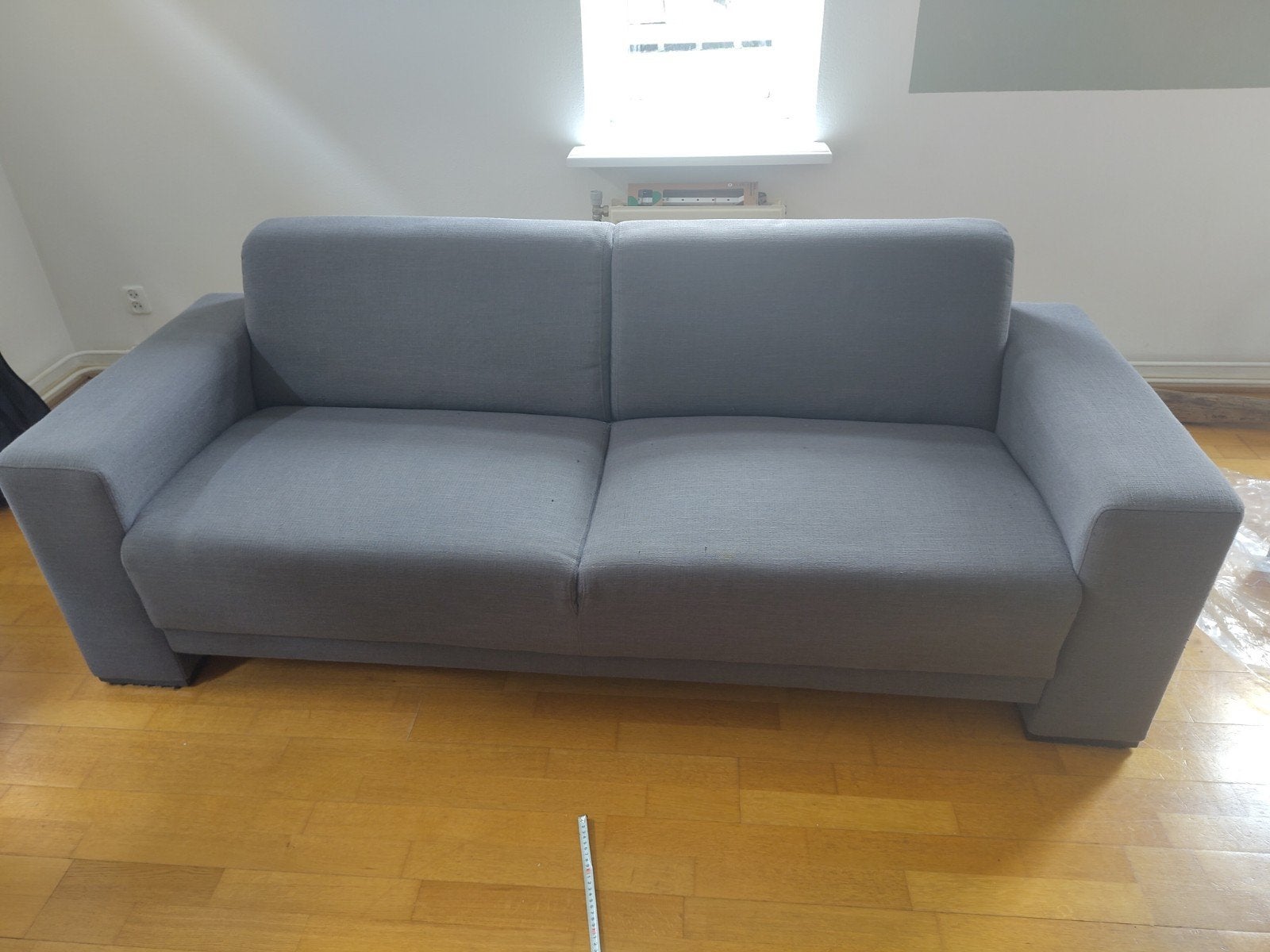 2/3-zits bank antraciet, Gebruikt, Tweepersoons, 75 tot 100 cm, Ophalen of Verzenden