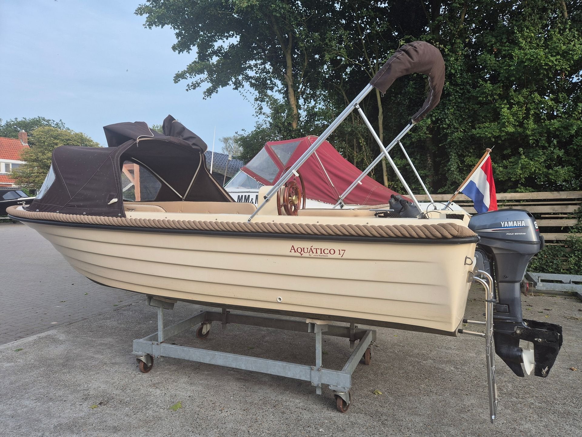 Schitterende Aquatico 17 met 8 pk Yamaha, Watersport en Boten, -, -, Zo goed als nieuw, Polyester