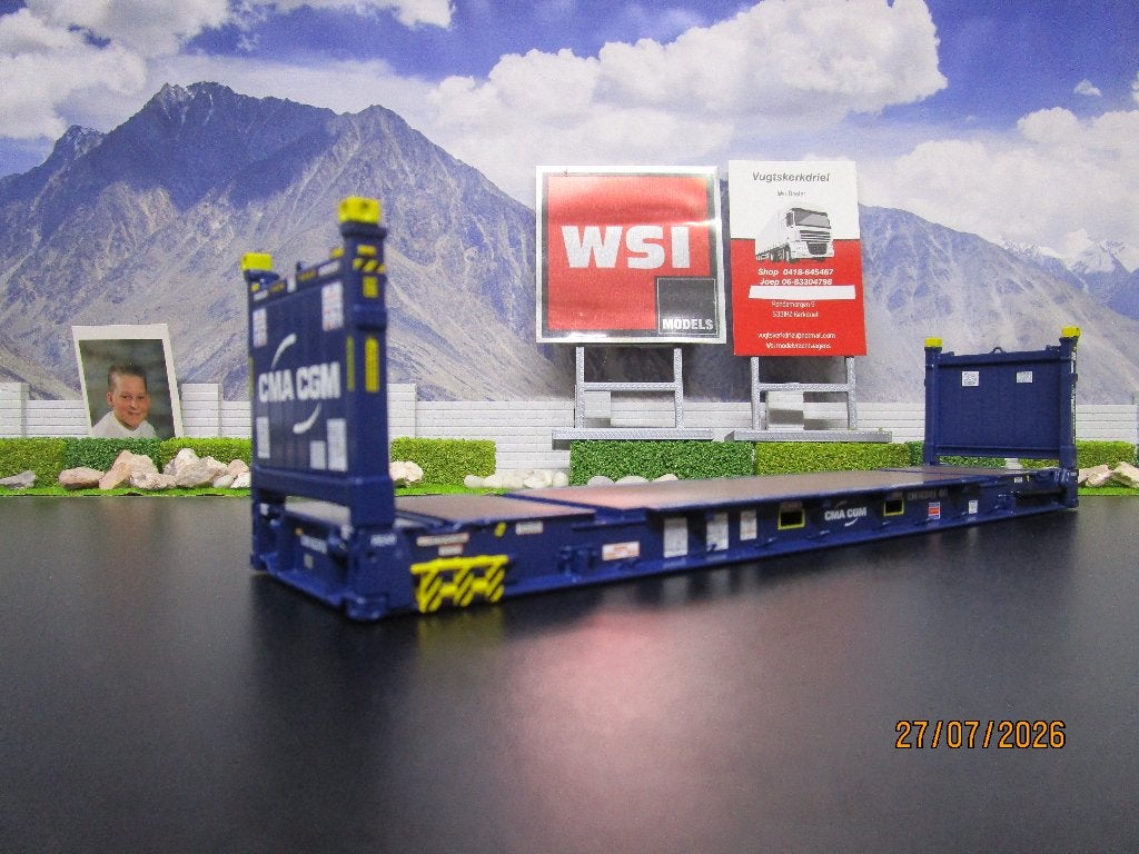 tekno 90723 tb cma-cgm 40 ft flatrack, Ophalen of Verzenden, Nieuw, Bus of Vrachtwagen, Tekno