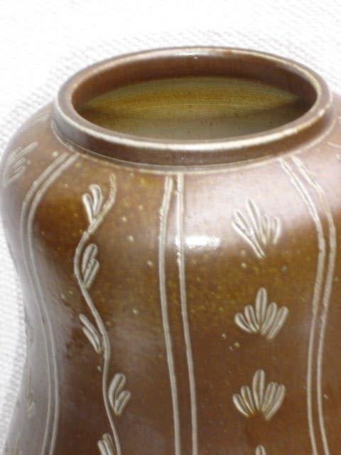 Vintage GROTE Sgraffito vaas Eiwa West Germany, Antiek en Kunst, Ophalen of Verzenden