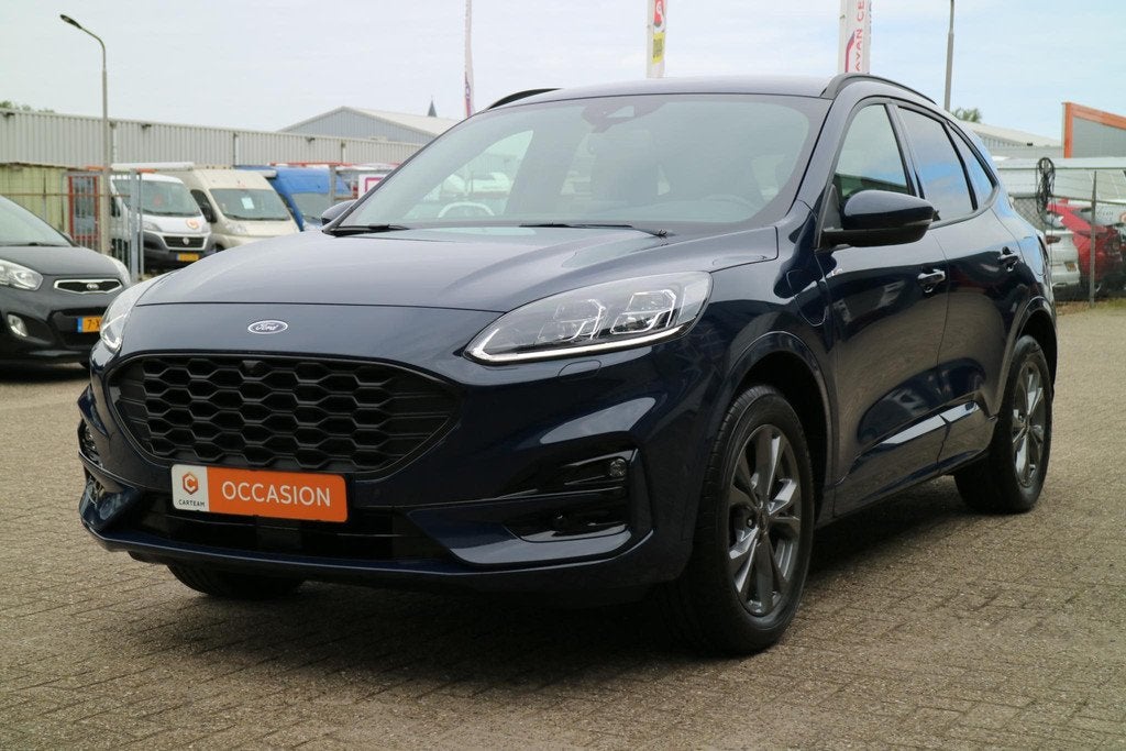 Ford Kuga 2.5 PHEV ST-Line X | Trekhaak! | Camera | Carplay, Auto's, Ford, 14 kWh, Gebruikt, 4 cilinders, Blauw