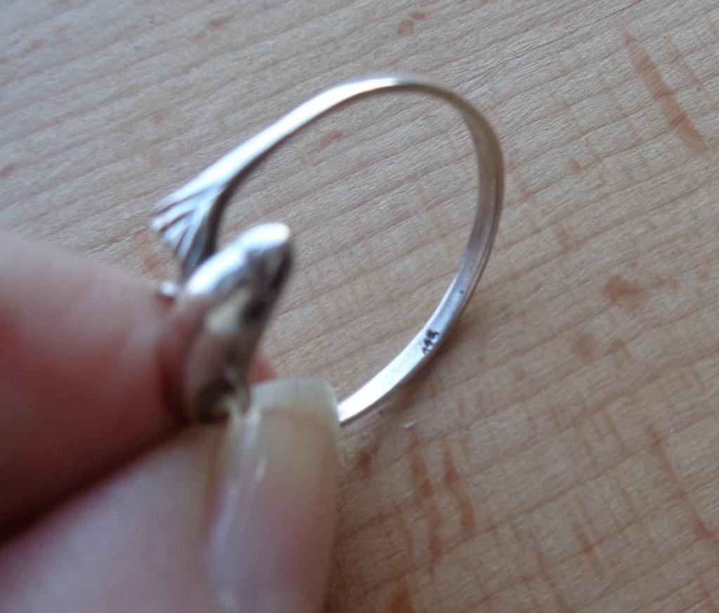 zilveren dames of heren ring dolfijn [658], Sieraden, Tassen en Uiterlijk, Ringen, 20 of groter, Verzenden, Zo goed als nieuw