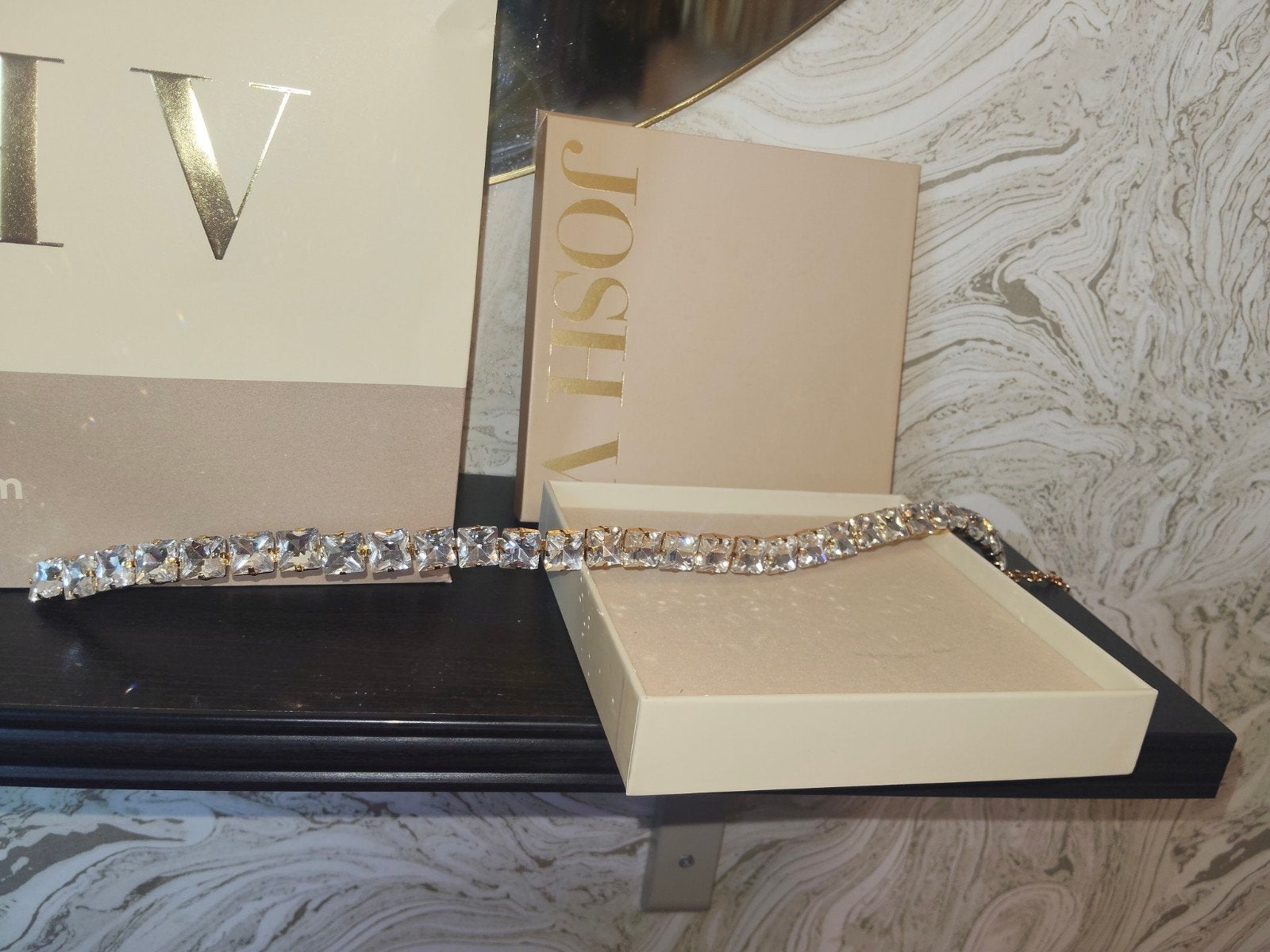 Josh v gouden Swarovski ketting nieuw €199, Sieraden, Tassen en Uiterlijk, Ophalen of Verzenden, Nieuw, Goud, Goud