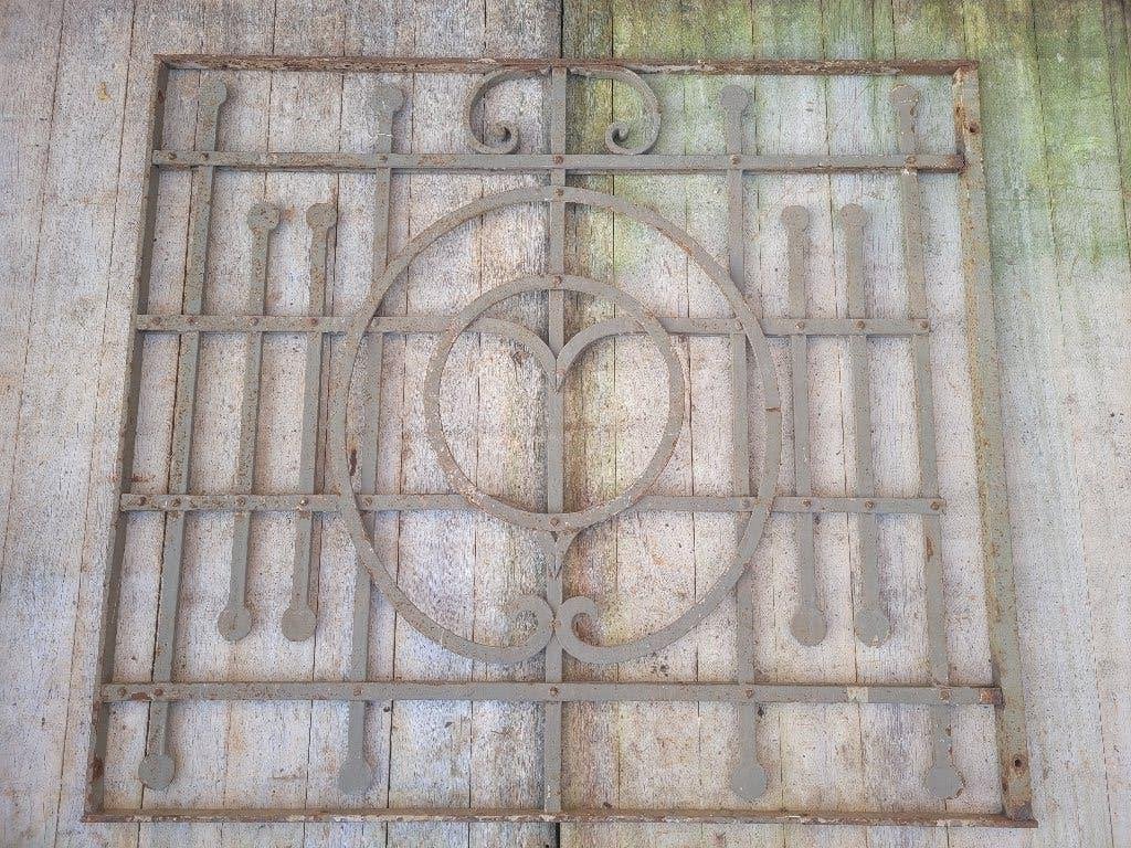 1 antiek sierhek 1140x995x25 mm., Tuin en Terras, Tuinhekken en Hekwerk, Ophalen of Verzenden, Gebruikt, IJzer, Sierhekwerk