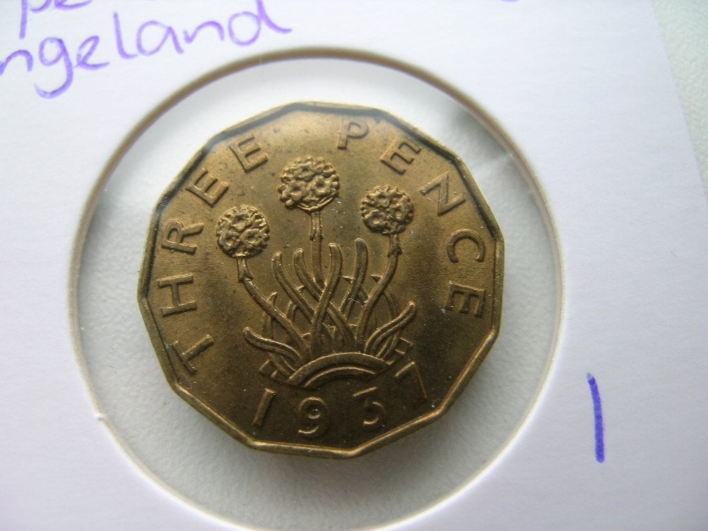 3 Pence 1937 Engeland (nr 1), Ophalen of Verzenden, Overige landen, Losse munt