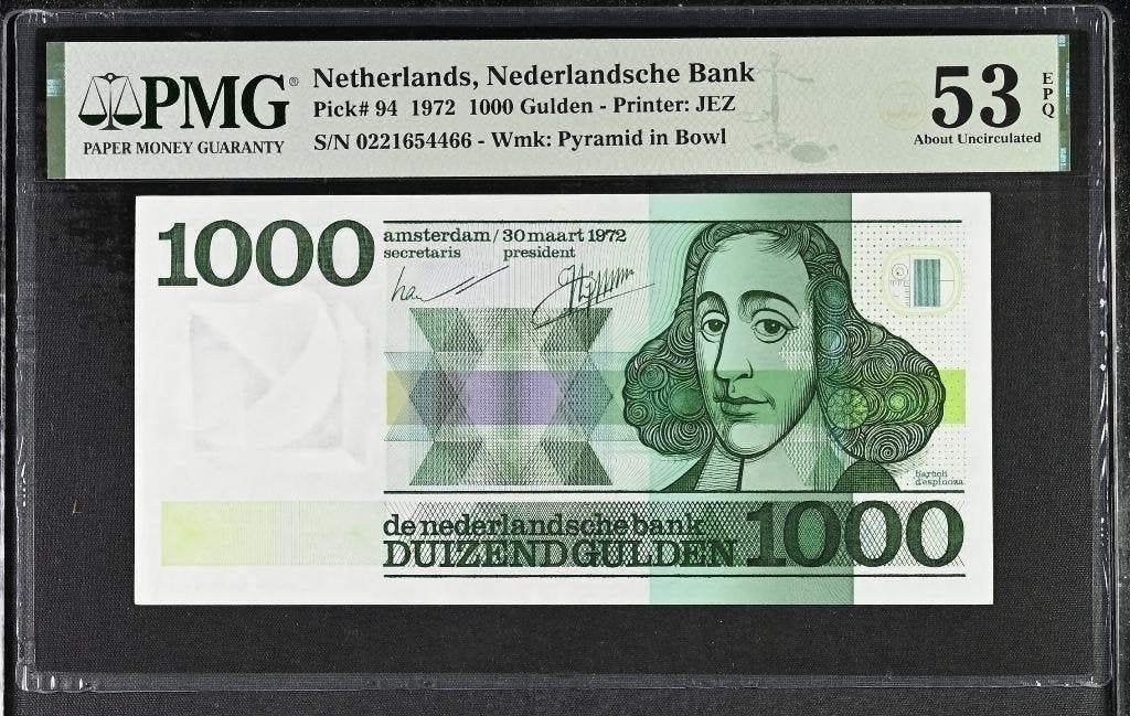 Heel mooi biljet 1000 gulden Spinoza, 1972 | PMG, Ophalen of Verzenden, 1000 gulden