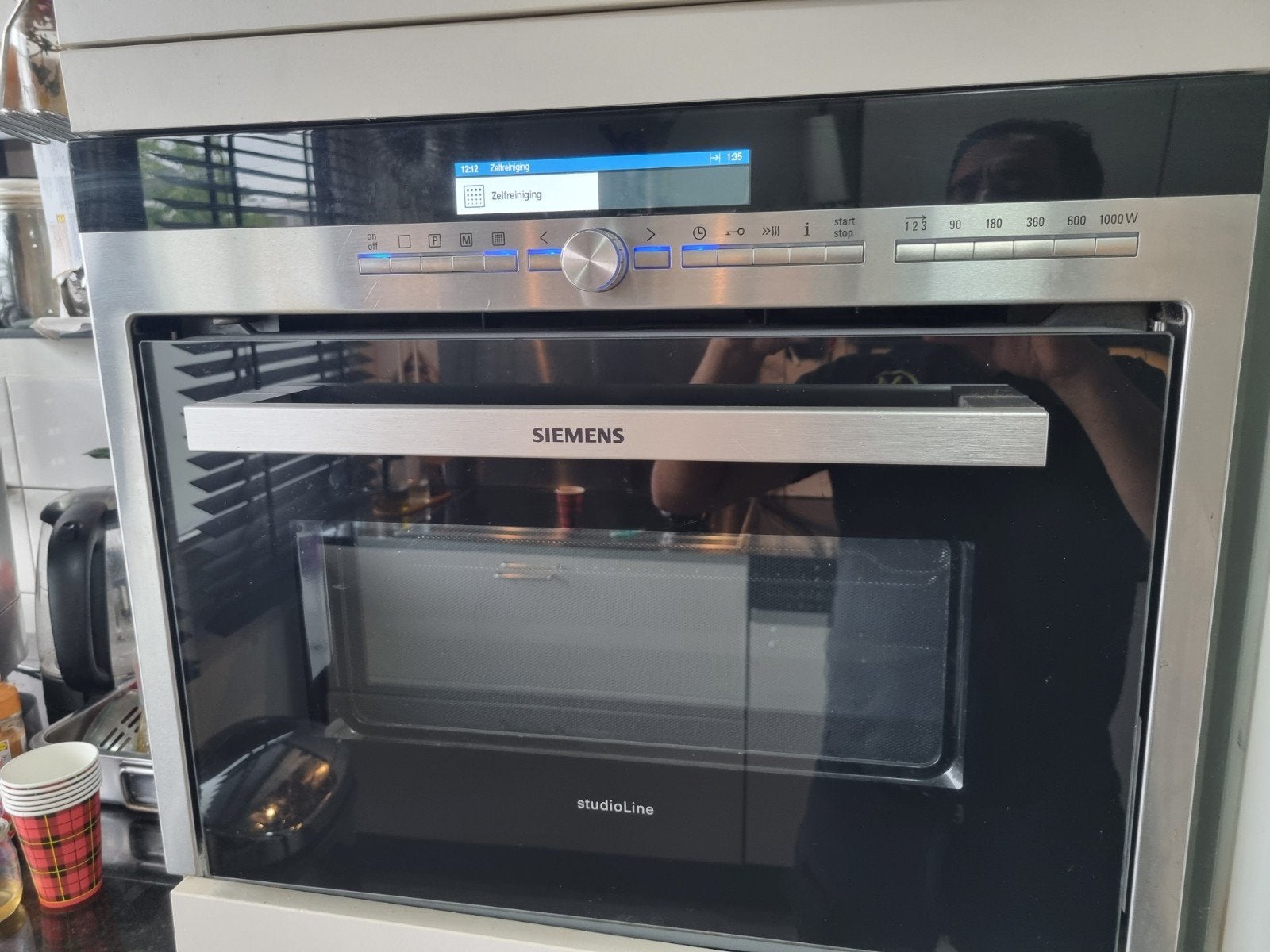 siemens studioline combi-oven met magnetron en zelfreiniging, 45 tot 50 cm, Siemens, Ophalen of Verzenden, Inbouw
