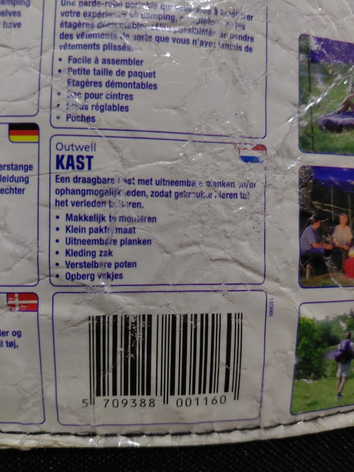 Outwell Camping Kast - Draagbare Garderobe, Ophalen of Verzenden, Gebruikt