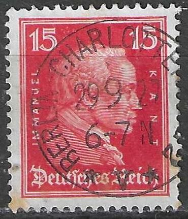 Duitsland 1926/1927 - Yvert 383 - Immanuel Kant  (ST), Verzenden, 1990 tot heden, Gestempeld