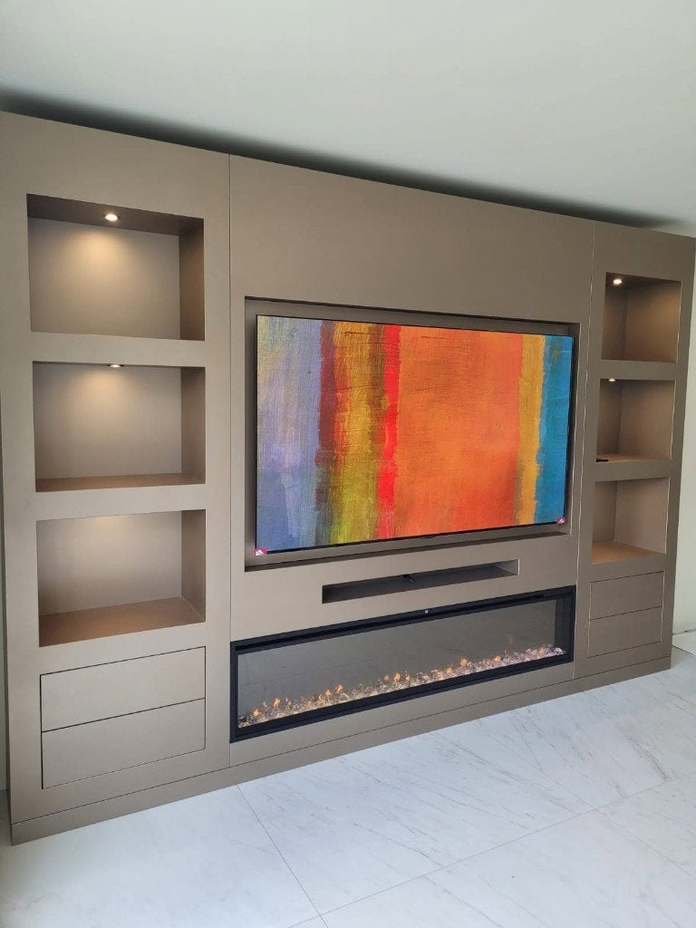 Foto 6 van Cinewall / tv wandmeubel met sfeerhaard op maat
