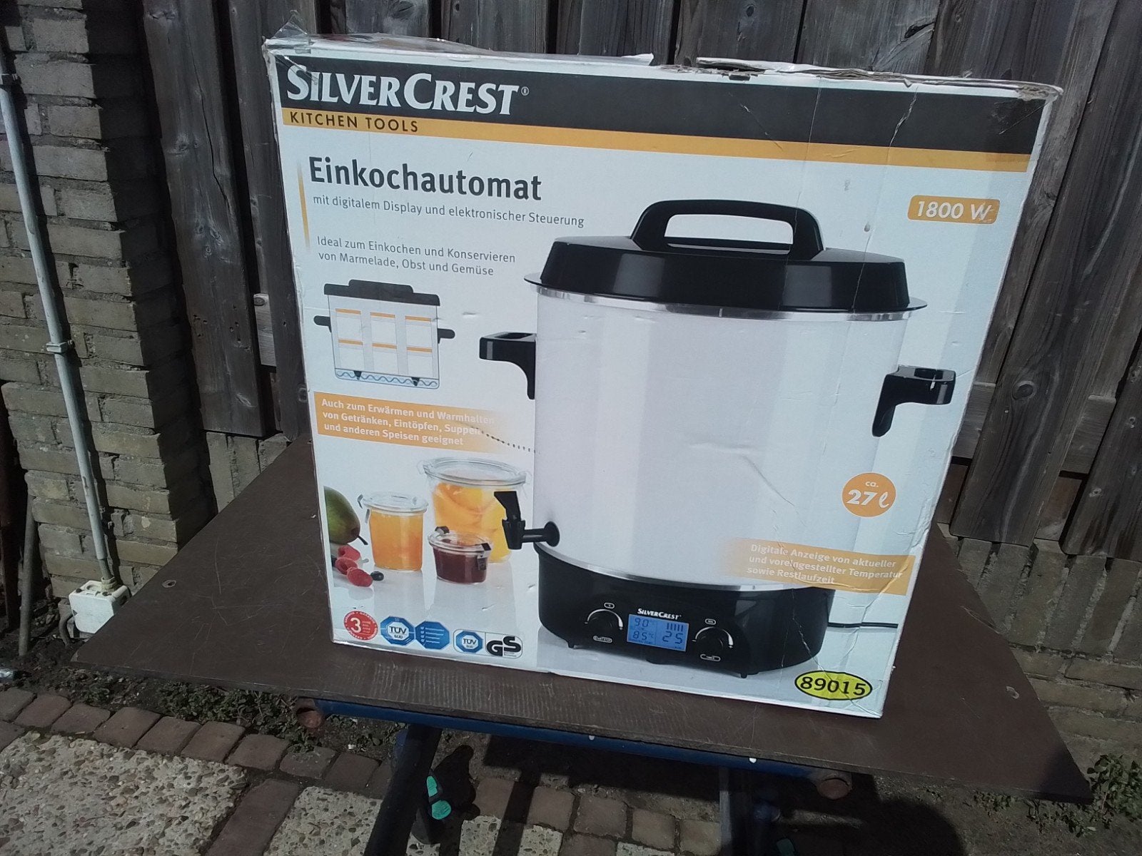 elektrische  Inmaak  ketel automaat 1800W met digitaal disp, 4 liter of meer, Ophalen of Verzenden, Zo goed als nieuw, 3 snelheden of meer