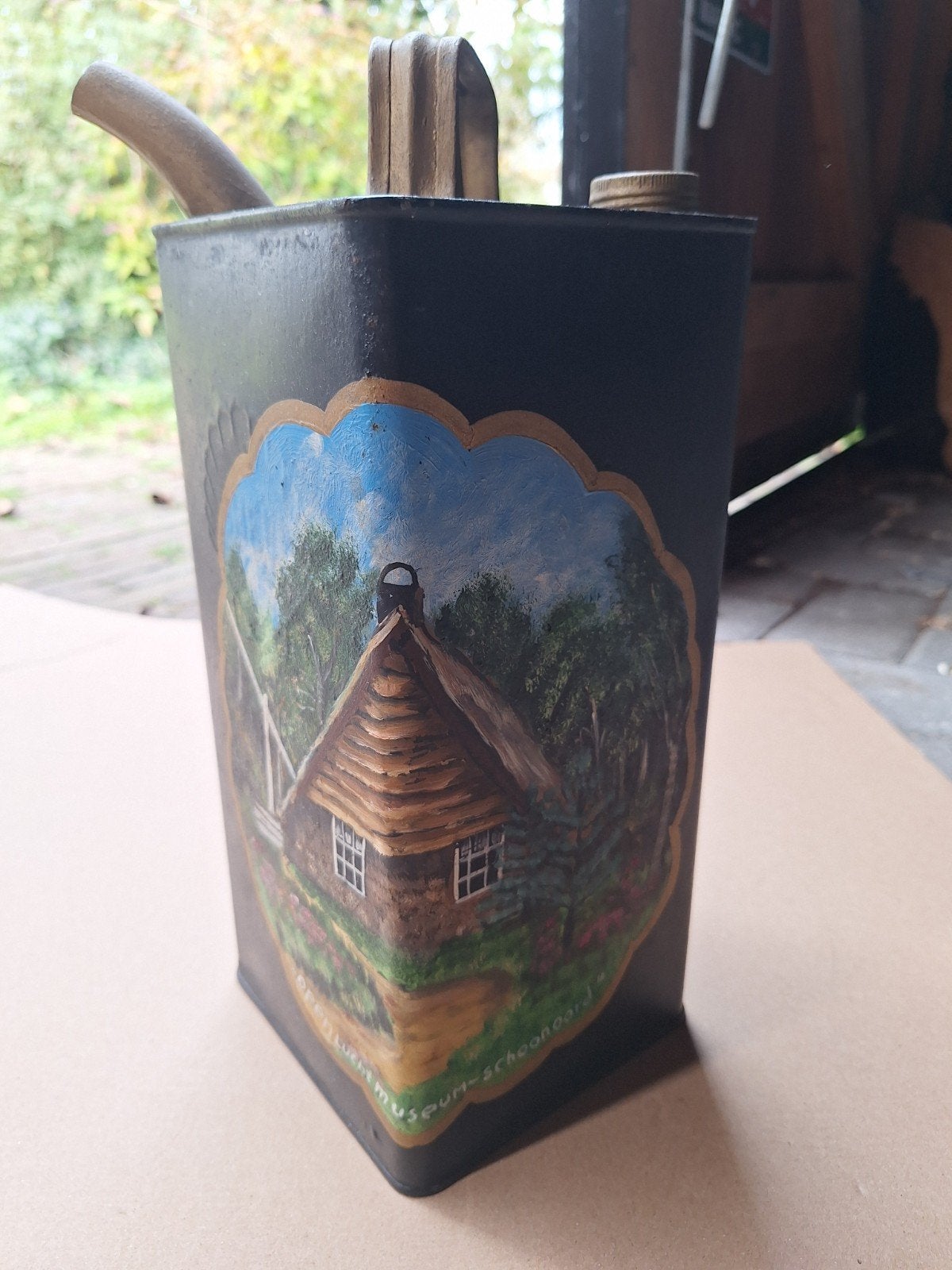Olietankje beschilderd Shell, Antiek en Kunst, Ophalen of Verzenden