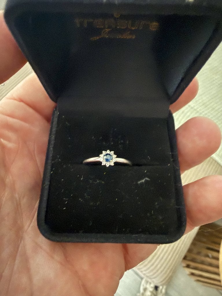 "engagement" diamond ring, Ophalen of Verzenden, Zo goed als nieuw, Dame, Zilver