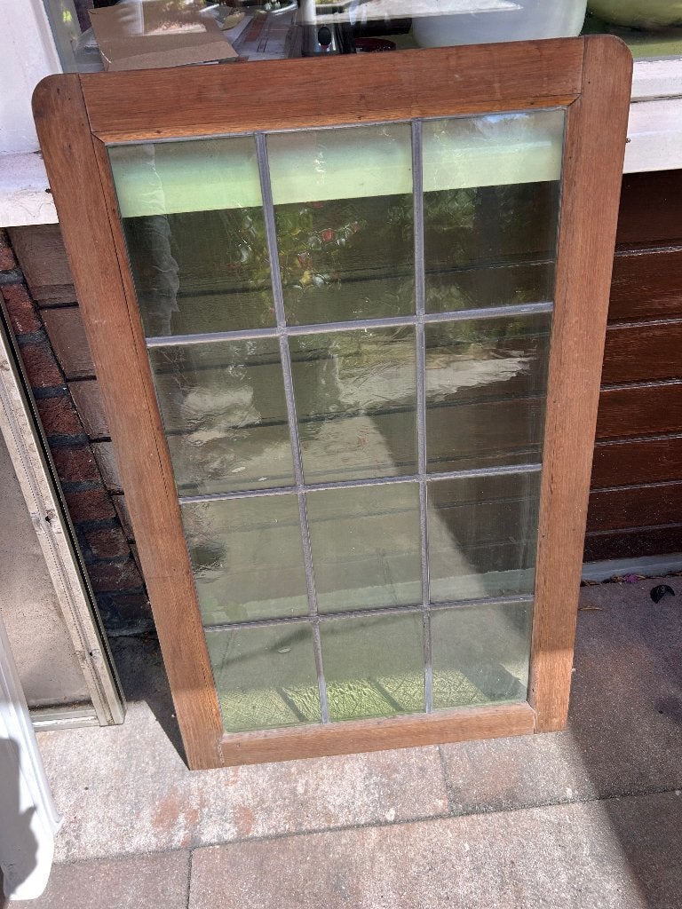 2 voorzetramen privacyglas glas in lood, Doe-het-zelf en Verbouw, Glas en Ramen, Ophalen, Gevelraam of Ruit, Gebruikt, Minder dan 80 cm