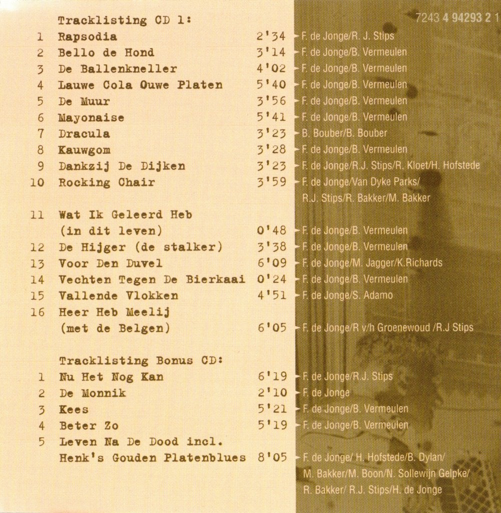 Freek de Jonge & Stips – Rapsodia (2CD met Bonus CD) – 1998, Gebruikt, Cabaret of Kleinkunst, Inclusief doosje, Ophalen of Verzenden