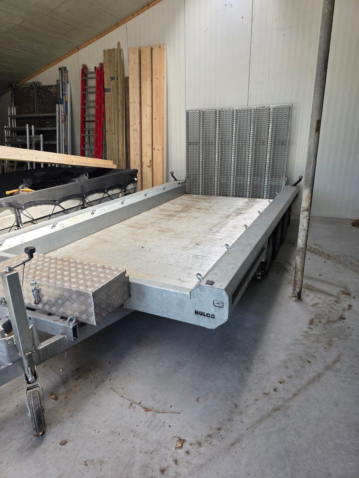 Hulco Terrax Machinetransporter 3500kg Tridem - 400x180, Ophalen, Zo goed als nieuw