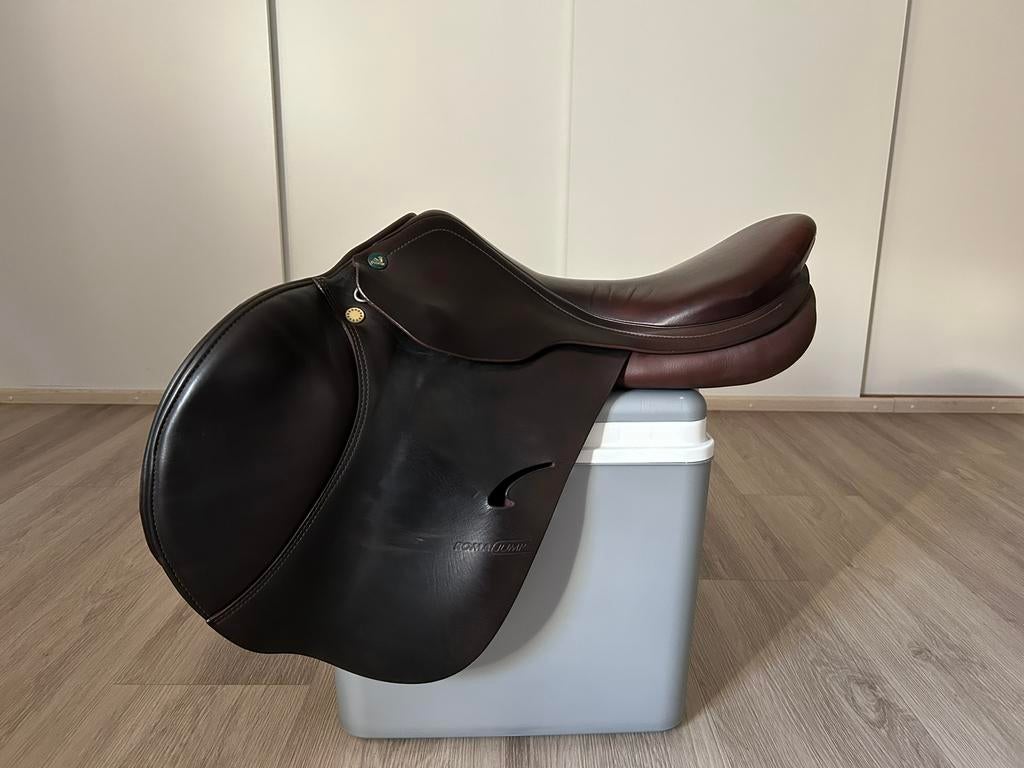 Prestige Roma springzadel bruin 18/33, Dieren en Toebehoren, Ophalen, Gebruikt, Springen
