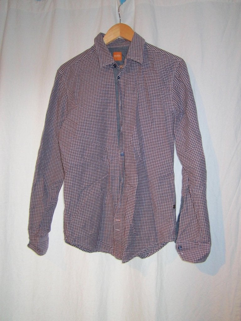 overhemd maat M (regular fit) merk : Hugo Boss, Paars, Zo goed als nieuw, Hugo Boss, Halswijdte 39/40 (M)
