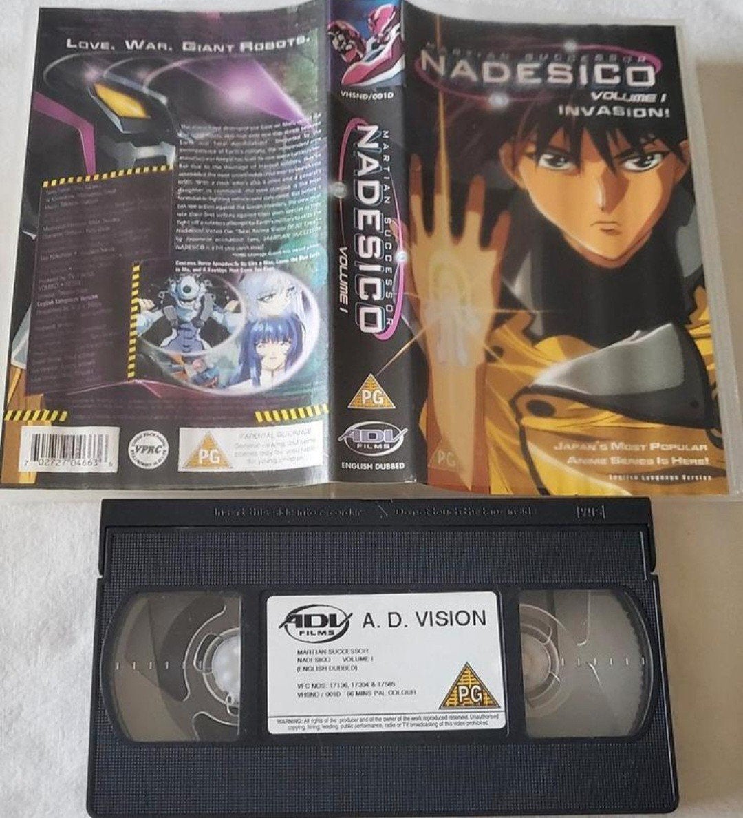 Nadesico Volume 1 Invasion VHS Cartoon/Anime IMPORT, Cd's en Dvd's, Alle leeftijden, Ophalen of Verzenden, Zo goed als nieuw, Actie en Avontuur