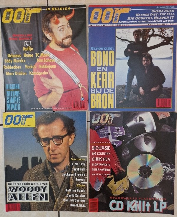 4 x muziekblad Oor: 1984, 1985, 1986, Ophalen of Verzenden, 1980 tot heden, Nederland, Tijdschrift