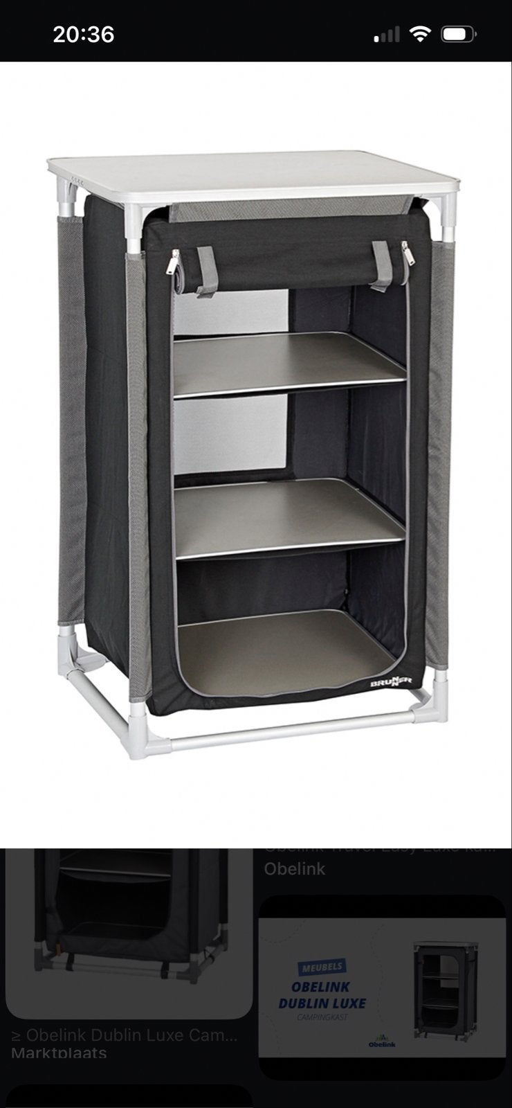 Obelink Dublin Luxe Campingkast - Compact en Lichtgewicht, Ophalen, Gebruikt