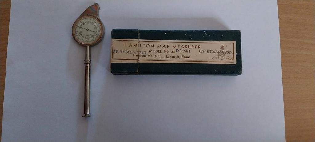 Kaartmeter. Hamilton Watch Company, Ophalen of Verzenden, Gebruikt