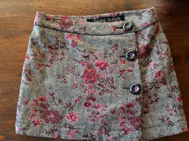 Stijlvolle Geisha rok met bloemenprints, mini, Maat M, Maat 38/40 (M), Overige kleuren, Geisha, Ophalen of Verzenden