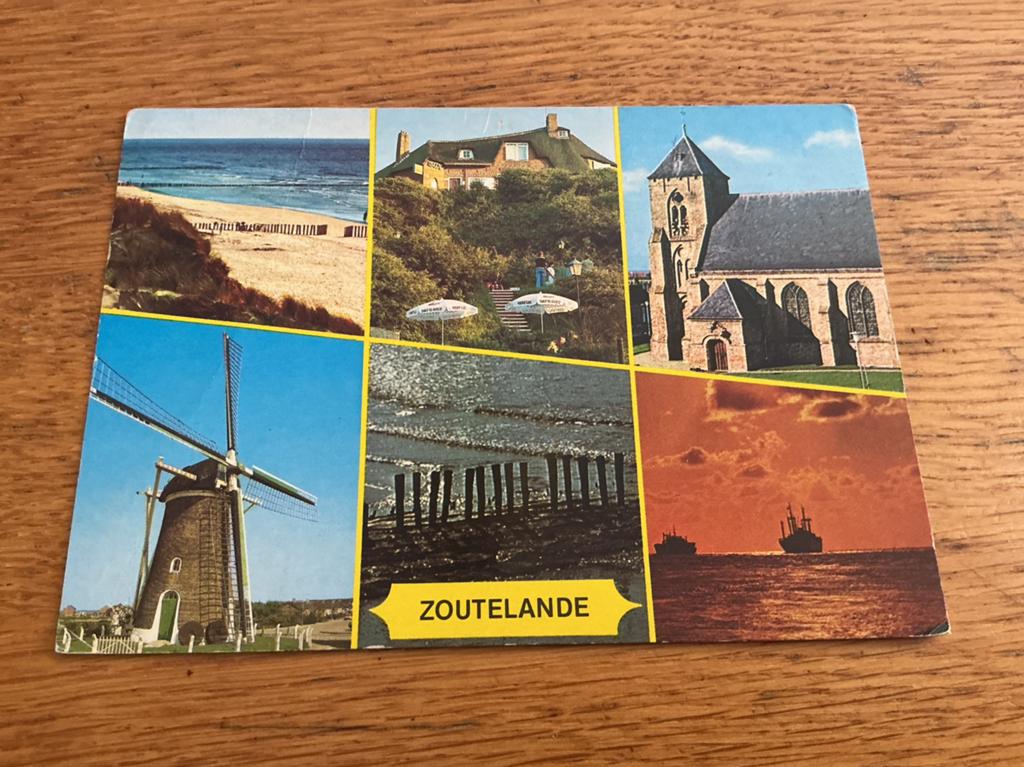 O272 Zoutelande molen strand kerk VOUW, Ophalen of Verzenden, Zeeland