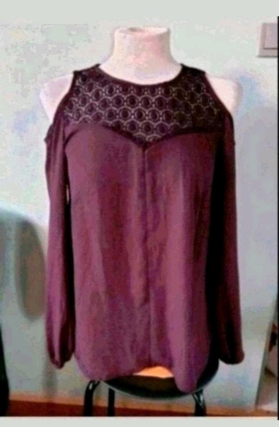 Paars blouse, Ophalen of Verzenden, Zo goed als nieuw, Maat 38/40 (M), Paars