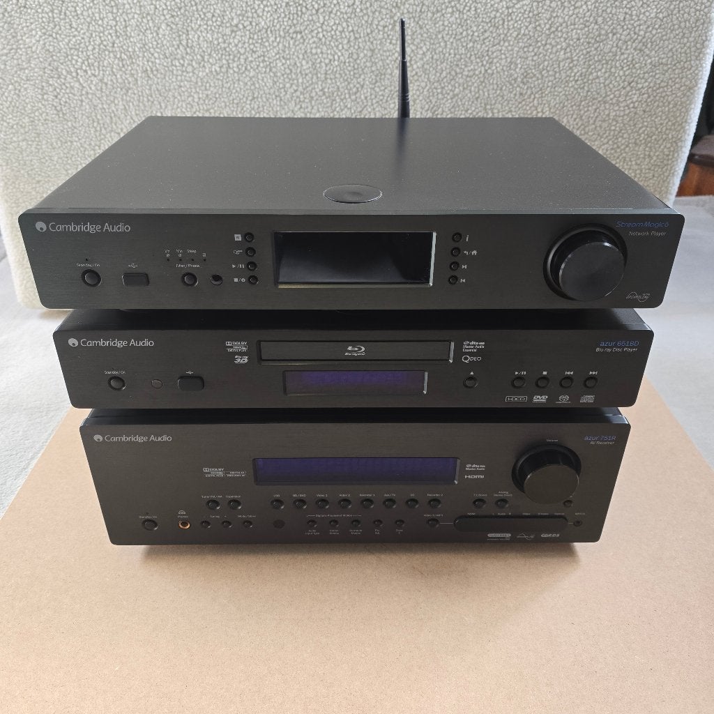 Cambridge Audio + B&W 5.1 surroundset, Gebruikt, Blu-ray-speler, 70 watt of meer, 5.1-systeem