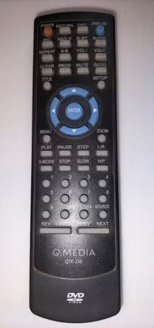 Originele Q.media Afstandsbediening QTK-230 DVD Speler, Ophalen of Verzenden, Gebruikt, Dvd
