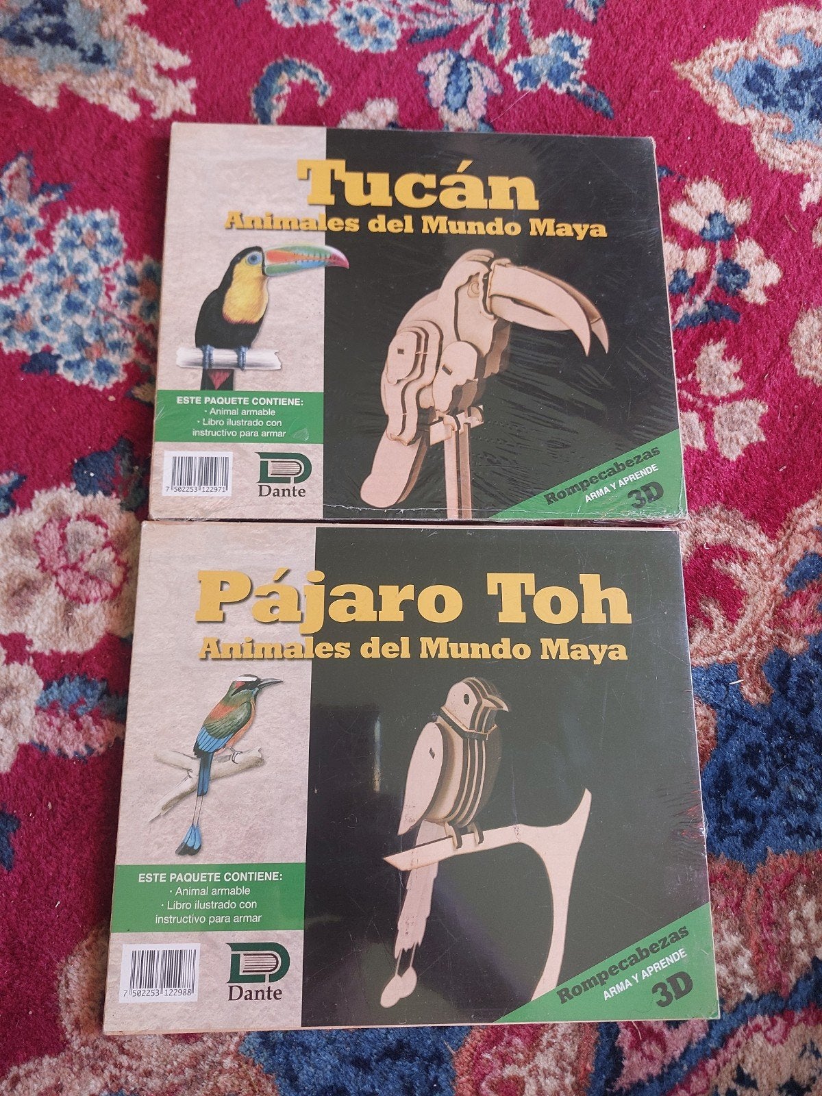 3D Houten Puzzels: Toekan & Pájaro Toh - Maya Dieren, Ophalen of Verzenden