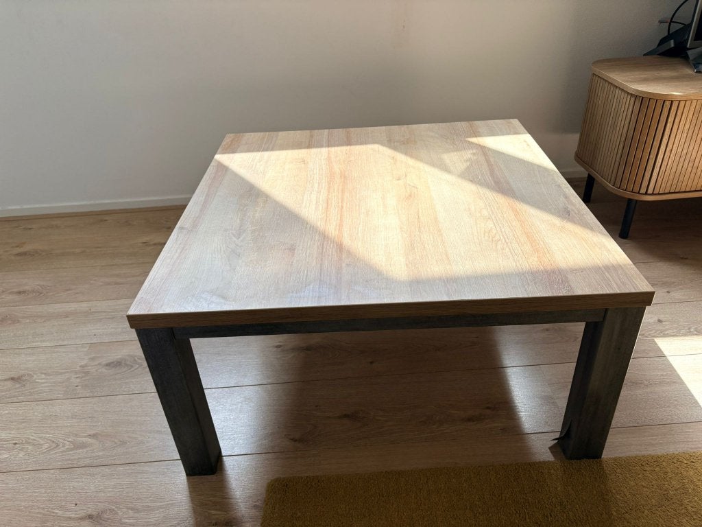 Leen Bakker Vierkante Bijzettafel (80x80x40 cm), Ophalen, Minder dan 45 cm, Gebruikt, Vierkant