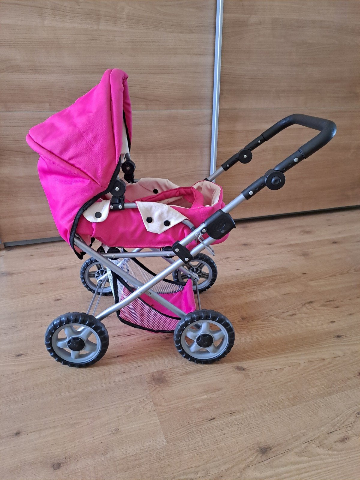 Roze poppenwagen met reiswieg, Ophalen, Gebruikt, Overige typen