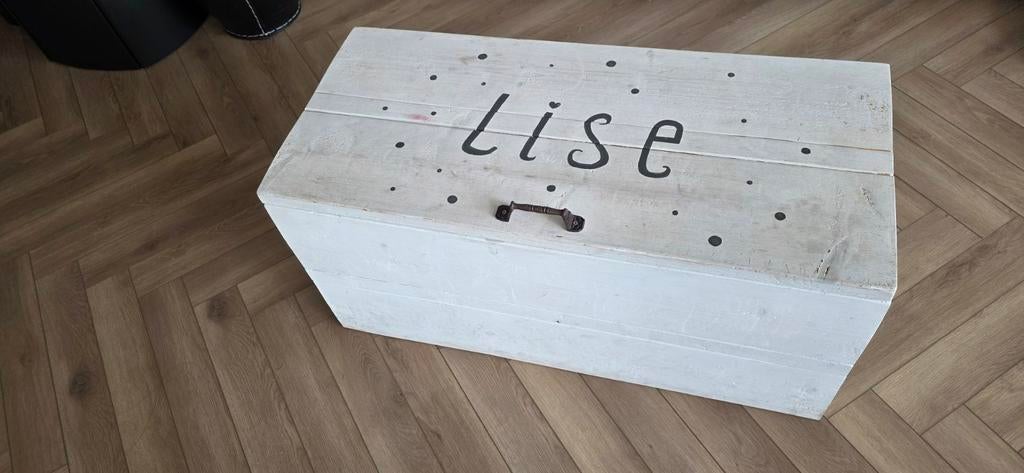 Zware houten speelgoedkist - 100x45x48cm, Ophalen of Verzenden, Gebruikt, Meisje