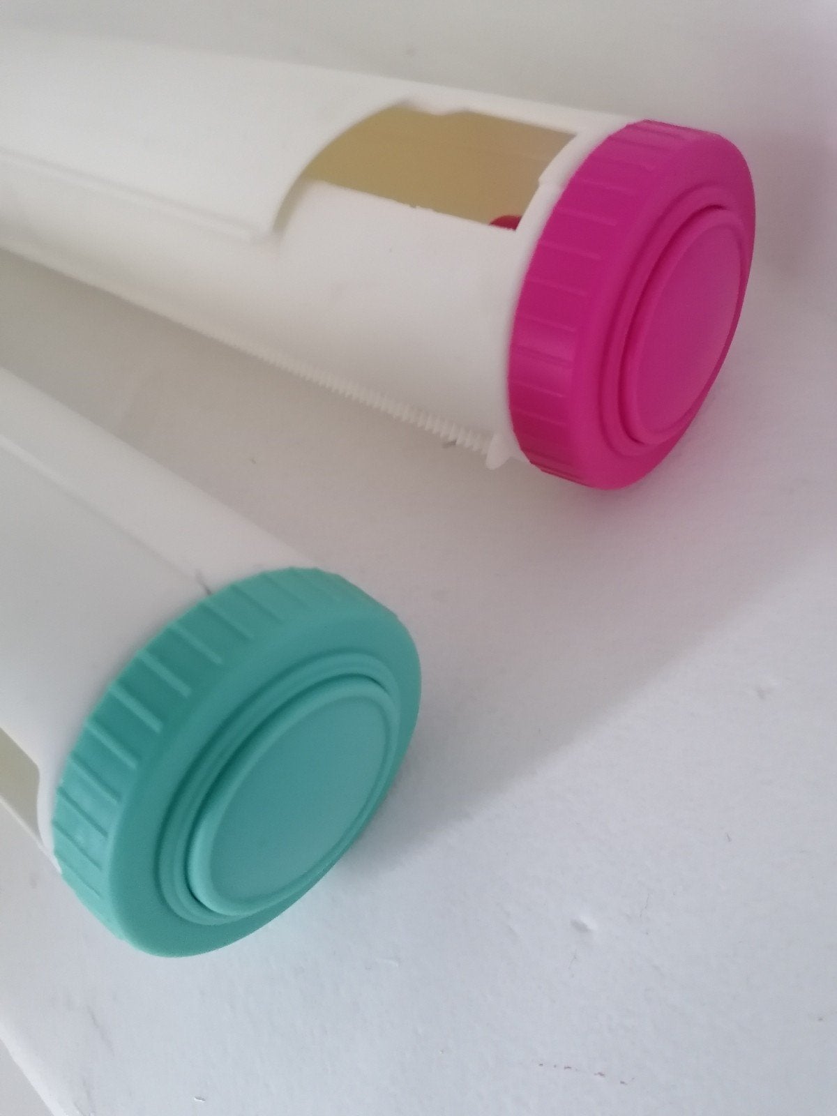 Set van 2 foliedispensers met snijder, Ophalen of Verzenden, Gebruikt, Rood, Overige typen