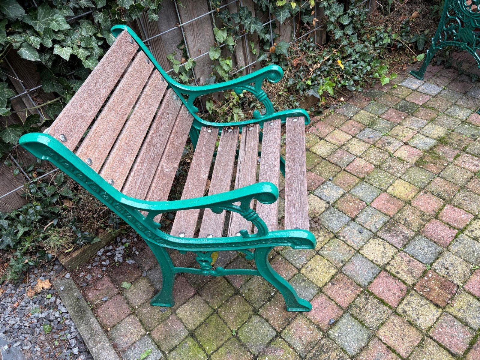 Gietijzeren tuinbankje met houten latten, Tuin en Terras, Ophalen, Gebruikt