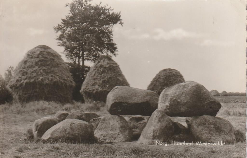 Norg   Hunebed, Verzamelen, Ansichtkaarten | Nederland, Ophalen of Verzenden, 1940 tot 1960, Gelopen, Drenthe