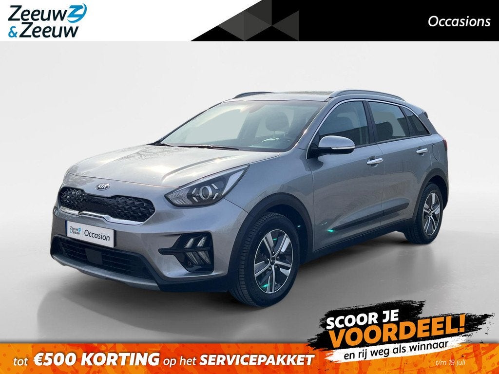 Kia Niro 1.6 GDi Hybrid DynamicLine | Lage kilometerstand |, Auto's, Kia, Gebruikt, Euro 6, 2 kWh, Leder en Stof