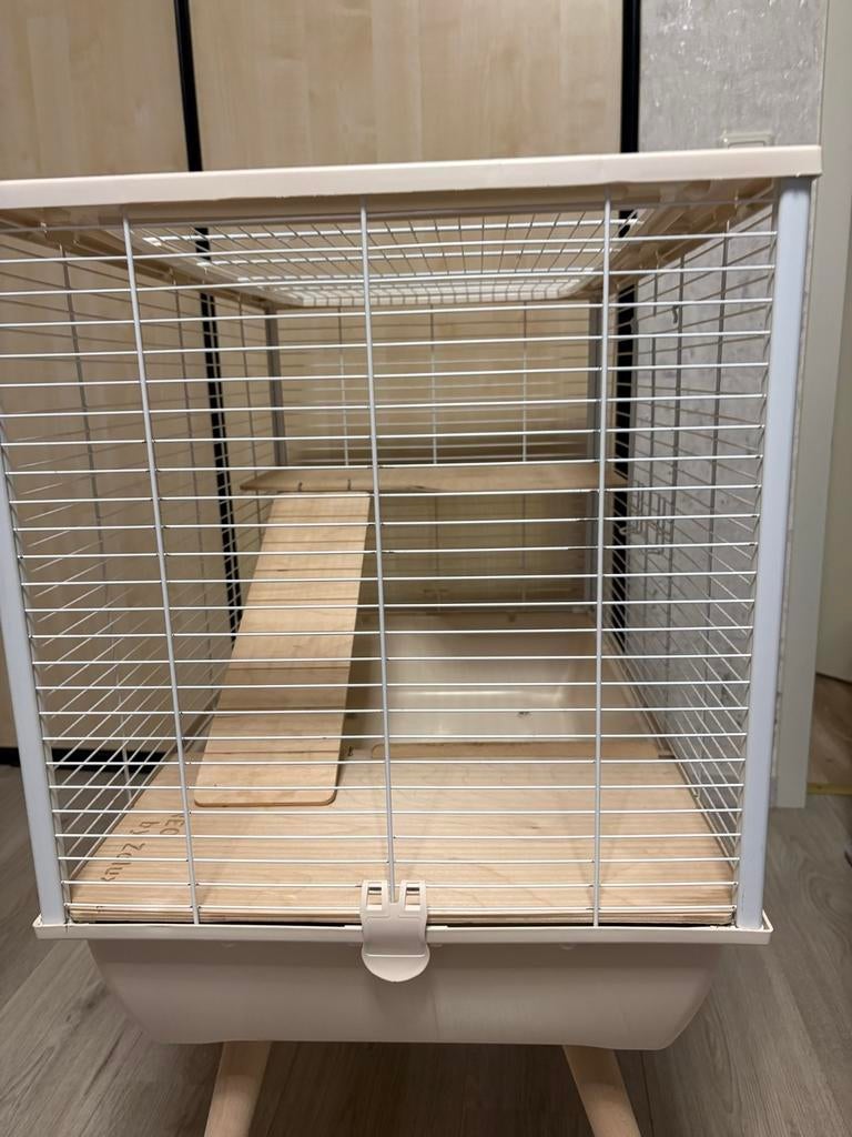 Stijlvolle hamsterkooi met houten poten, Dieren en Toebehoren, Ophalen, Kooi, Minder dan 60 cm