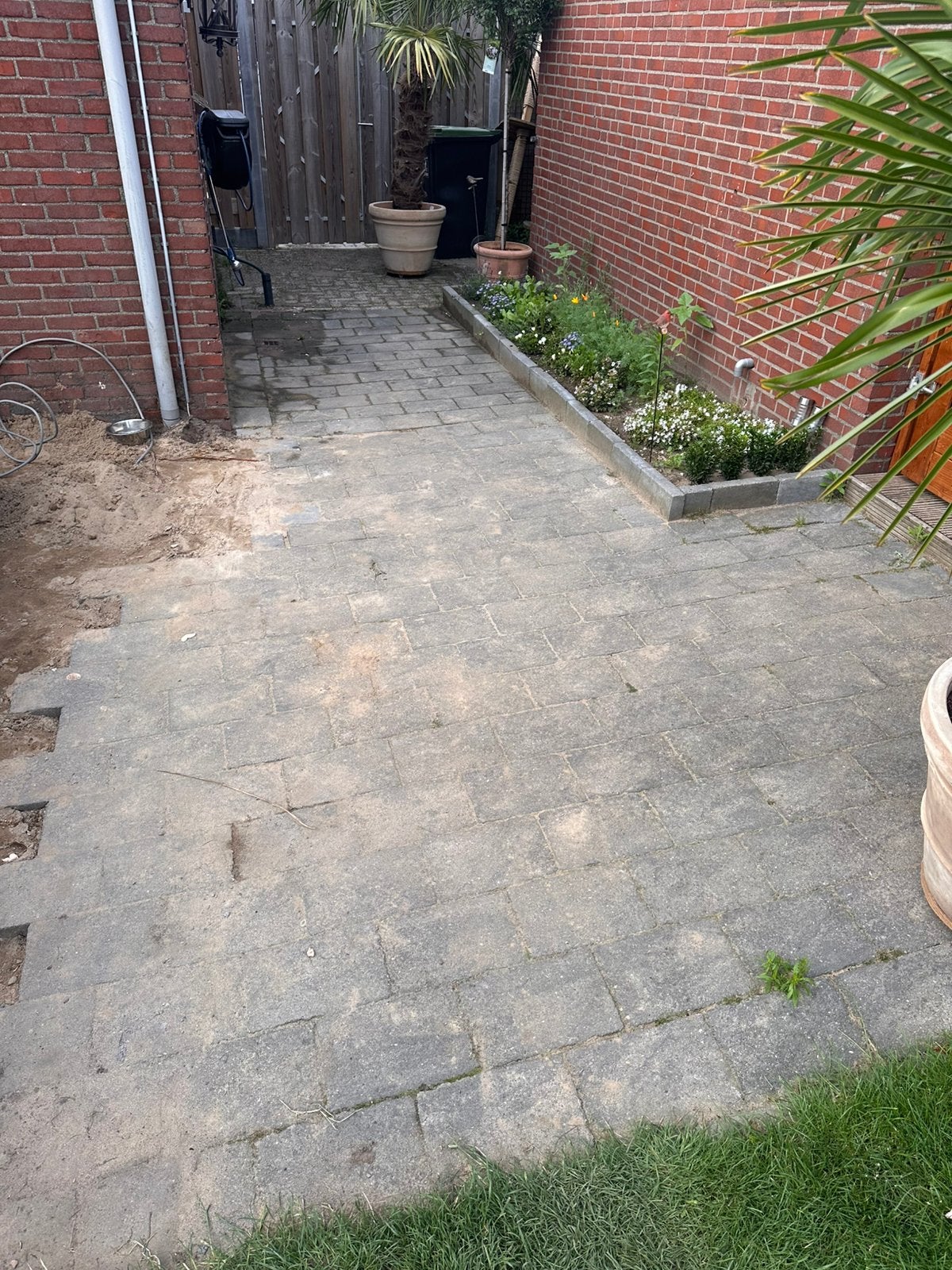 20x30 steen / tegel antraciet, Tuin en Terras, Ophalen, Nieuw, Beton, Terrastegels