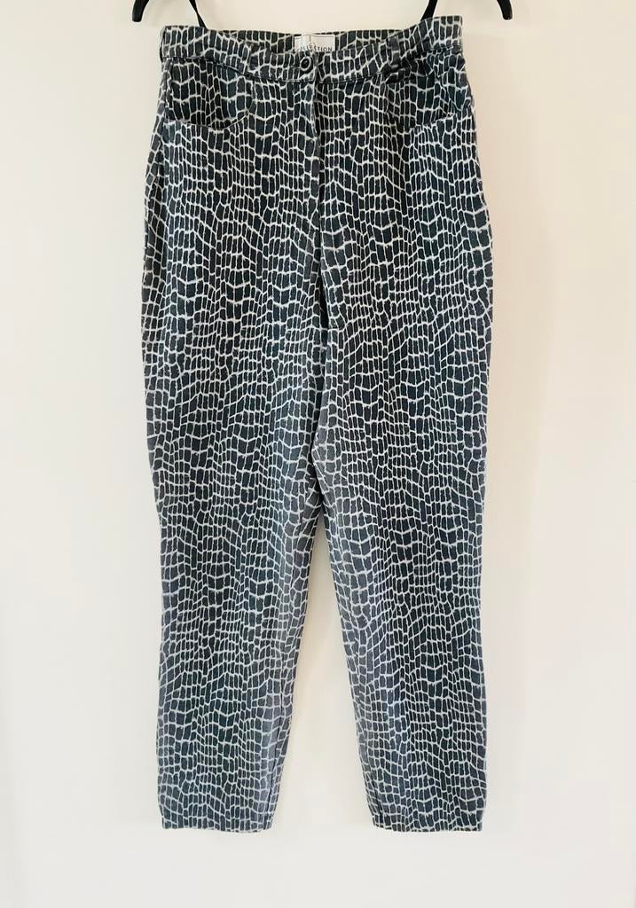 Madeleine - Collection, stretch broek, maat 40, zilver/grijs, Maat 38/40 (M), Ophalen of Verzenden, Zo goed als nieuw, Grijs