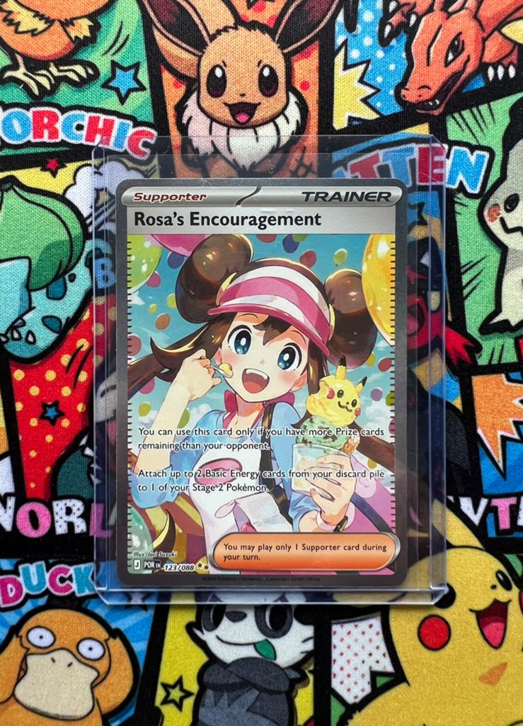 Rosa’s encouragement 123 | SIR | Pokémon, Ophalen of Verzenden, Nieuw, Losse kaart, Foil