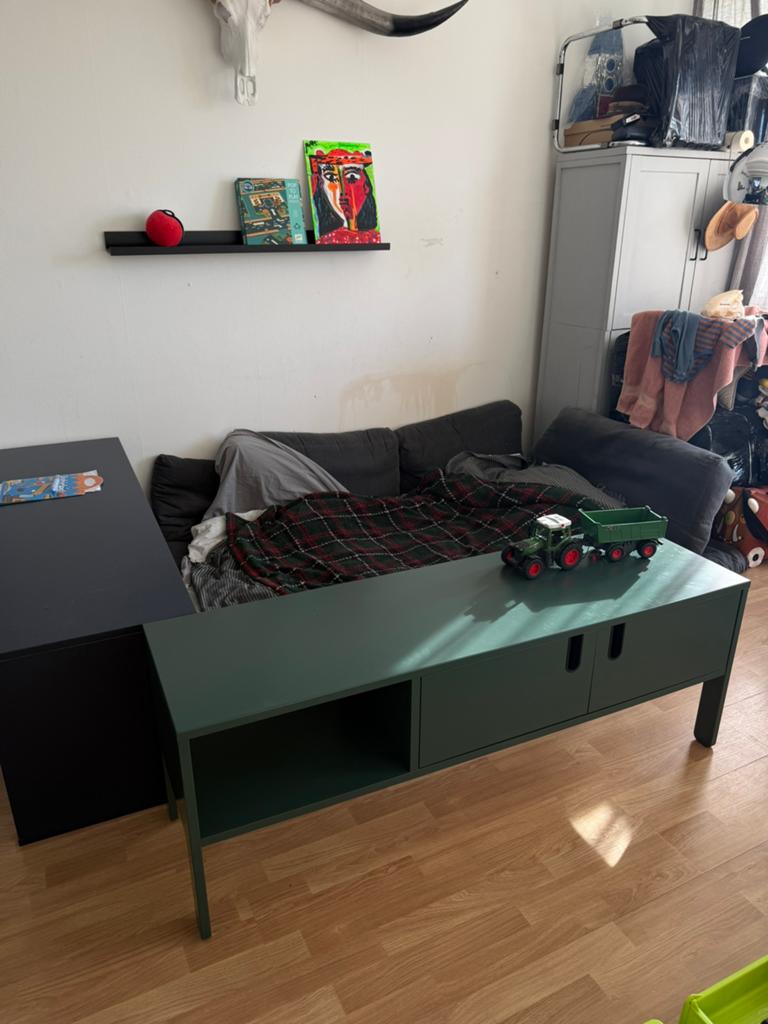 Tenzo tv-kast Uno groen - 50x137x40 cm, Huis en Inrichting, Ophalen, Zo goed als nieuw, 25 tot 50 cm, Minder dan 100 cm