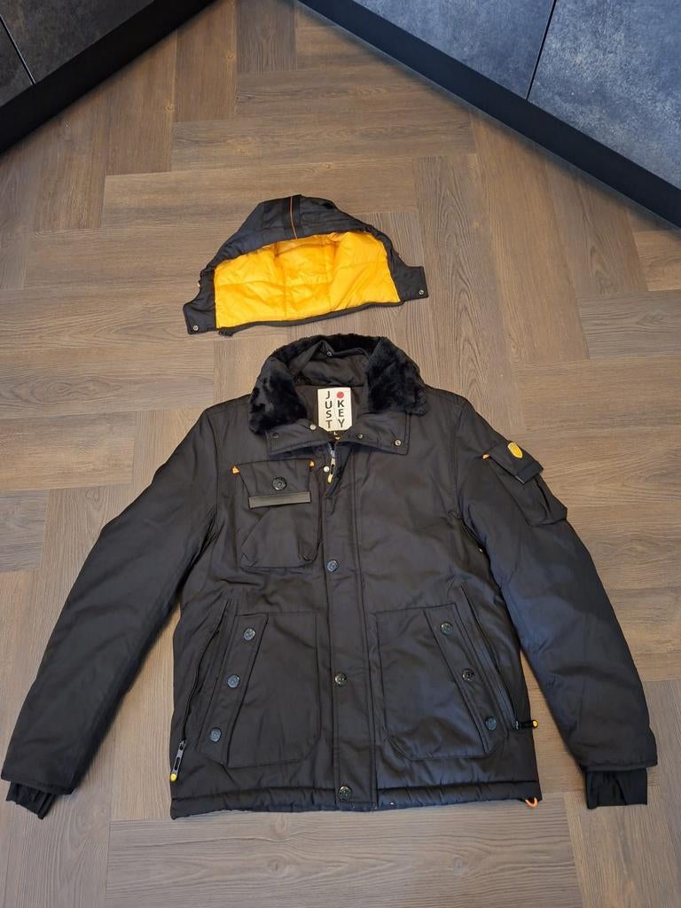Just key warme winterjas maat L met afneembare capuchon, Maat 52/54 (L), Zwart, Nieuw, Ophalen of Verzenden